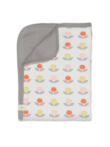 Păturică din bumbac organic Fresk - Blomster Multicolor