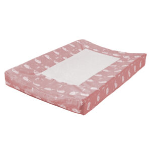 Protecție din bumbac organic pentru masa de înfășat - Fresk - Whale Mellow Rose