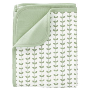 Păturică din bumbac organic Fresk - Leaves mint