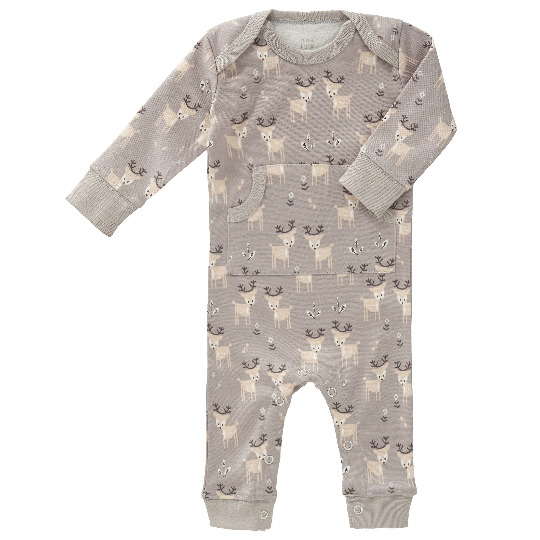 Pijamale până la gleznă din bumbac organic Fresk - Deer ash grey Pijamale până la gleznă din bumbac organic Fresk - Deer ash grey
