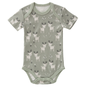Body cu mânecă scurtă din bumbac organic Fresk - Deer forest green