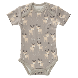 Body cu mânecă scurtă din bumbac organic Fresk - Deer ash grey