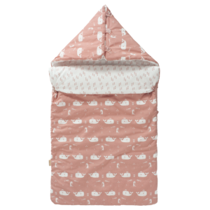 Sac de dormit gros din bumbac organic Fresk - Whale mellowrose