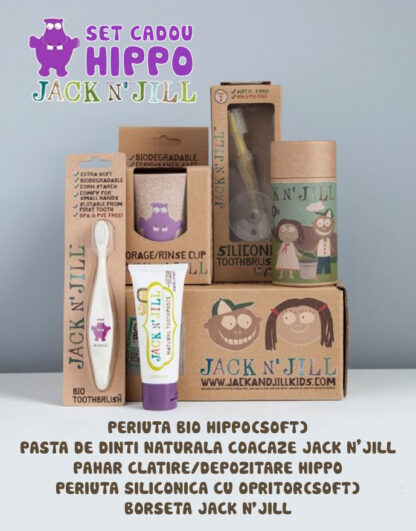 Set cadou de igienă orală - Hippo - Jack N'Jill