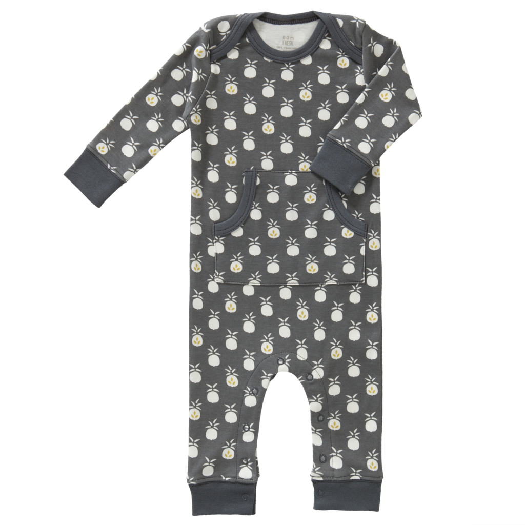 Pijamale până la gleznă, din bumbac organic Fresk - Pineapple Anthracite Pijamale până la gleznă, din bumbac organic Fresk - Pineapple Anthracite