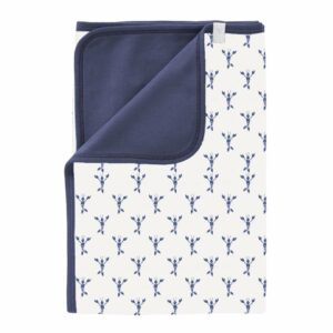 Păturică din bumbac organic Fresk - Lobster indigo blue