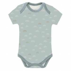 Body cu mânecă scurtă din bumbac organic Fresk - Rainbow blue