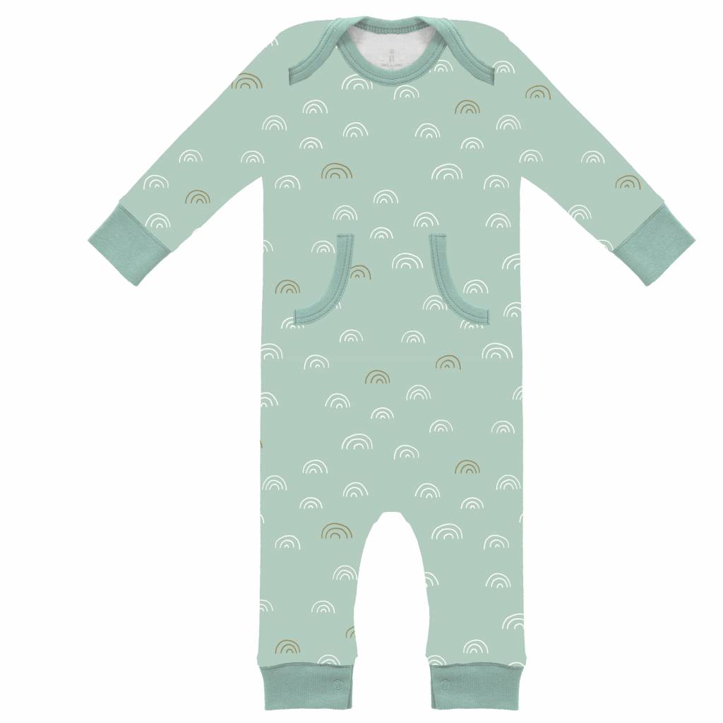 Pijamale fără talpă, din bumbac organic Fresk - Rainbow blue Pijamale fără talpă, din bumbac organic Fresk - Rainbow blue